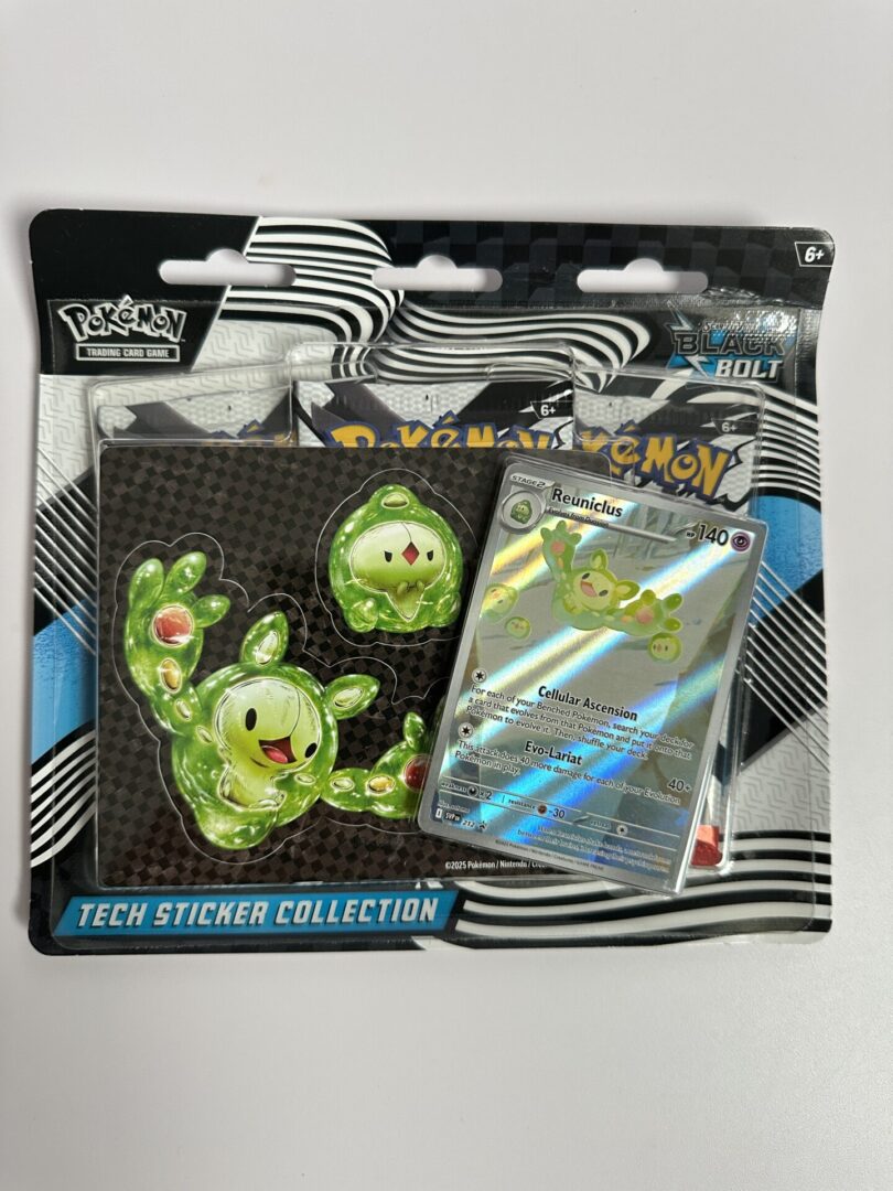 Pokemon TCG Scarlet Violet Black Bolt Tech Sticker Collection 3-Pack Blister