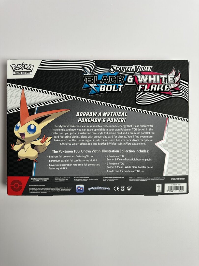 Pokémon Unova Victini Illustration Collection SV Black Bolt & White Flare Box - Image 2